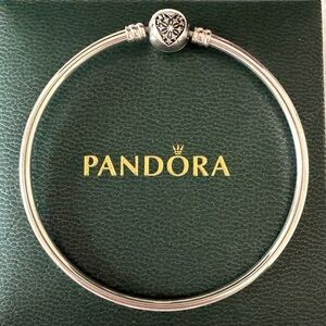 Pandora Pave Heart Limited Edition You Melt My Heart Bangle Bracelet Size 21 cm